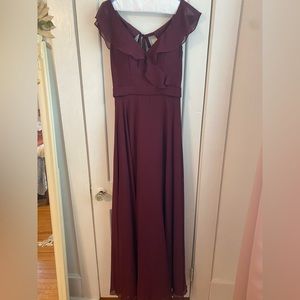 Mori Lee Bridesmaid Dress Ruffle Open Tie Back